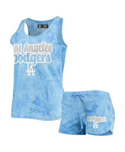 Concepts Sport Women's  Royal Los Angeles Dodgers Billboard Racerback Tank Top And Shorts Set