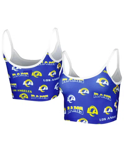 Concepts Sport Women's  Royal Los Angeles Rams Breakthrough Allover Knit Lounge Bralette
