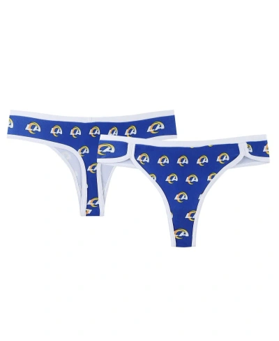 Concepts Sport Women's  Royal Los Angeles Rams Gauge Allover Print Knit Thong