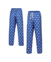 Concepts Sport Royal Los Angeles Rams Gauge Allover Print Sleep Pants In Royal