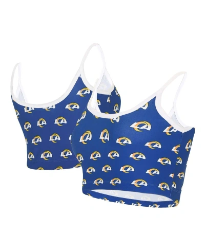 Concepts Sport Women's  Royal Los Angeles Rams Gauge Lounge Bralette