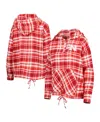 Concepts Sport Crimson Oklahoma Sooners Mainstay Plaid Pullover Hoodie In Scarlet