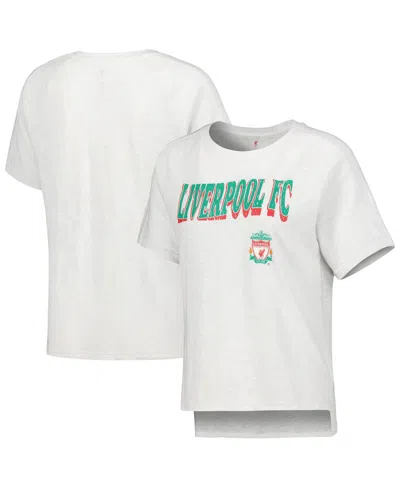 CONCEPTS SPORT WOMEN'S CONCEPTS SPORT WHITE DISTRESSED LIVERPOOL RESURGENCE T-SHIRT