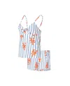 Concepts Sport Women's  White New York Mets Reel Allover Print Tank Top And Shorts Sleep Set In White