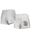 Concepts Sport Women's  White San Diego Padres Reel Pinstripe Sleep Shorts In White