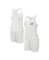 Concepts Sport Women's Cream Atlanta Braves Gardner Hacci Knit Romper In White