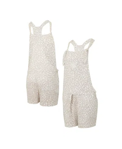 Concepts Sport Women's Cream Milwaukee Brewers Montana Hacci Knit Romper Overalls In White