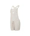 Concepts Sport Women's Cream Philadelphia Phillies Montana Hacci Knit Romper Overalls In Cream