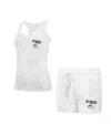Concepts Sport Women's Denver Broncos Quartz Hacci Knit Tank Top Shorts Sleep Set In Multi