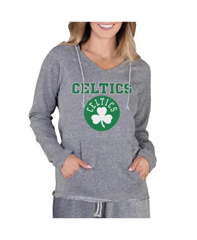 Concepts Sport Women's Gray Boston Celtics Mainstream Terry Hooded Top