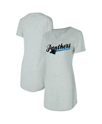 Concepts Sport Women's Gray Carolina Panthers Petition Knit Nightshirt
