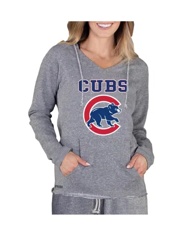 Concepts Sport Women's Gray Chicago Cubs Mainstream Terry Long Sleeve Hoodie Top
