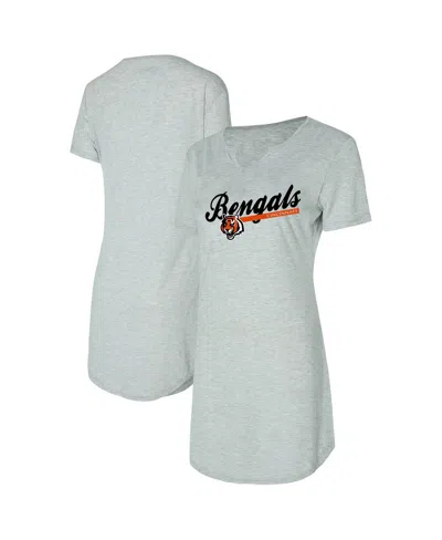 Concepts Sport Women's Gray Cincinnati Bengals Petition Knit Nightshirt