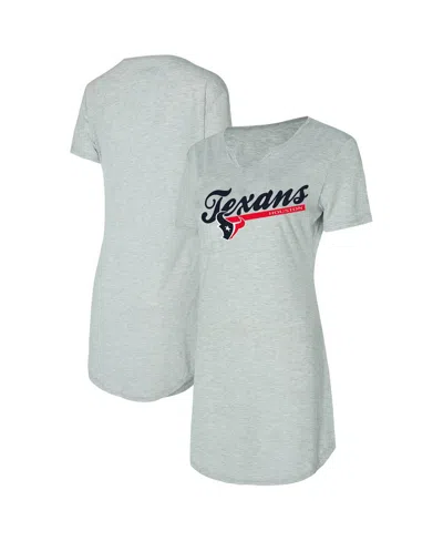 Concepts Sport Women's Gray Houston Texans Petition Knit Nightshirt