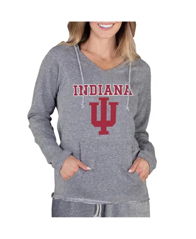 Concepts Sport Women's Gray Indiana Hoosiers Mainstream Lightweight Terry Pullover Hoodie