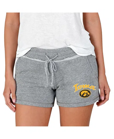 Concepts Sport Women's Gray Iowa Hawkeyes Mainstream Terry Shorts
