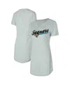 Concepts Sport Women's Gray Jacksonville Jaguars Petition Knit Nightshirt In Gray