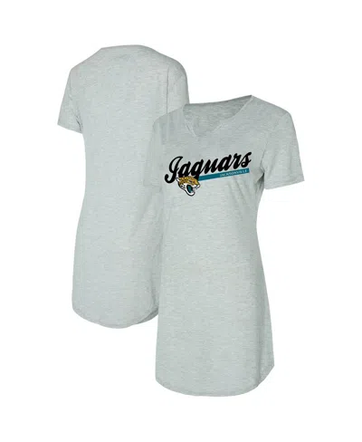 Concepts Sport Women's Gray Jacksonville Jaguars Petition Knit Nightshirt