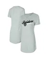 Concepts Sport Women's Gray Las Vegas Raiders Petition Knit Nightshirt In Gray