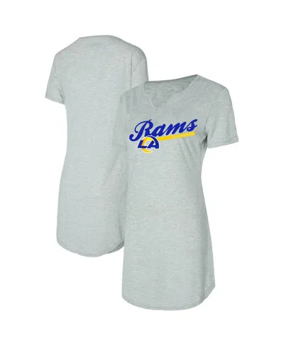 Concepts Sport Women's Gray Los Angeles Rams Petition Knit Nightshirt