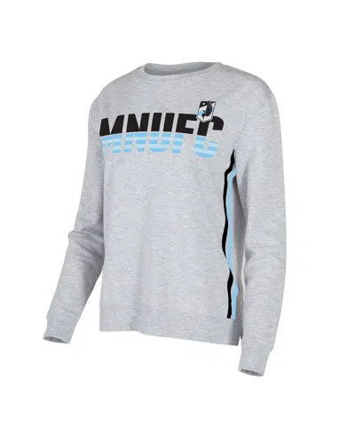 Concepts Sport Women's Gray Minnesota United Fc Cedar Tri-blend Long Sleeve Top