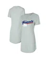 Concepts Sport Women's Gray New York Giants Petition Knit Nightshirt In Gray