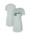 Concepts Sport Gray New York Jets Petition Knit Nightshirt In Gray