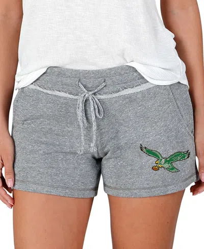 Concepts Sport Women's Gray Philadelphia Eagles Mainstream Terry Lounge Shorts