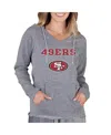 Concepts Sport Women's Gray San Francisco 49ers Mainstream Tri-blend Raglan Hoodie V-neck Top In Gray