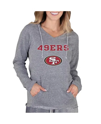 Concepts Sport Women's Gray San Francisco 49ers Mainstream Tri-blend Raglan Hoodie V-neck Top
