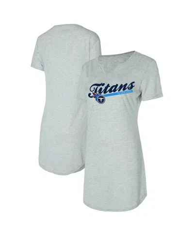 Concepts Sport Women's Gray Tennessee Titans Petition Knit Nightshirt