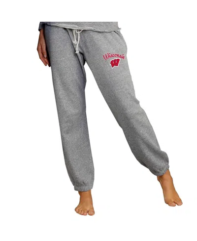 Concepts Sport Women's Gray Wisconsin Badgers Mainstream Knit Jogger Pants