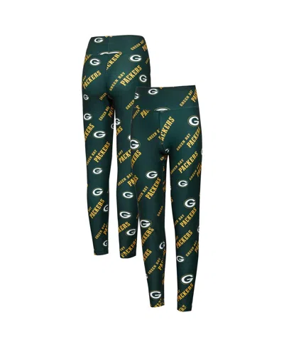 Concepts Sport Women's Green Bay Packers Breakthrough Allover Print Knit Sleep Leggings