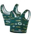 Concepts Sport Women's Green Green Bay Packers Mosaic Allover Print Bralette In Green
