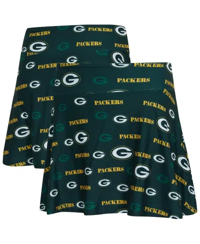 Concepts Sport Women's Green Green Bay Packers Mosaic Allover Print Skort