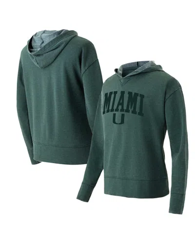 Concepts Sport Women's Green Miami Hurricanes Volley Long Sleeve Hoodie Top In Multi
