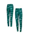 Concepts Sport Women's Green New York Jets Breakthrough Allover Print Knit Sleep Leggings In Green