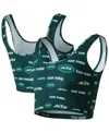 Concepts Sport Women's Green New York Jets Mosaic Allover Print Bralette In Green