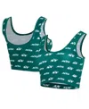 Concepts Sport Women's Green New York Jets Record Allover Print Bralette In Green