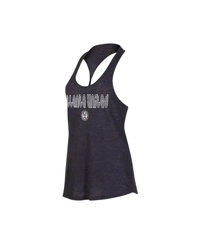 CONCEPTS SPORT WOMEN'S HEATHER CHARCOAL ATLANTA UNITED FC RADIANT TWIST BACK SCOOP NECK TANK TOP