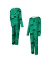 Concepts Sport Kelly Green Philadelphia Eagles Throwback Roadway Allover Print Microfleece Full-zip  In Kelly Green