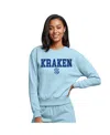 Concepts Sport Women's Light Blue Seattle Kraken Tonal Pullover Sweatshirt In Multi