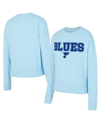 Concepts Sport Women's Light Blue St. Louis Blues Tonal Pullover Sweatshirt