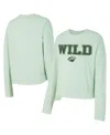 Concepts Sport Women's Light Green Minnesota Wild Tonal Pullover Tri-blend Sweatshirt In Green