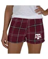 Concepts Sport Women's Maroon/black Texas A&m Aggies Ultimate Flannel Shorts In Blue