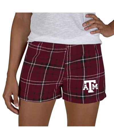 Concepts Sport Women's Maroon/black Texas A&m Aggies Ultimate Flannel Shorts In Blue
