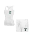 Shop Concepts Sport Women's Michigan State Spartans Quartz Tank Top Shorts Set In Cream