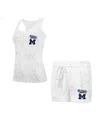 Concepts Sport Women's Michigan Wolverines Quartz Tank Top Shorts Set In Cream