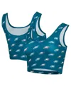 Concepts Sport Women's Midnight Green Philadelphia Eagles Record Allover Print Bralette In Green