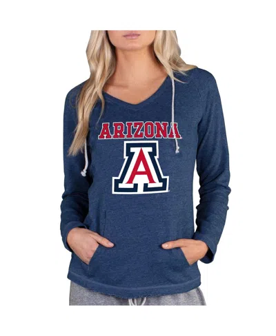 Concepts Sport Women's Navy Arizona Wildcats Mainstream Lightweight Terry Pullover Hoodie In Blue
